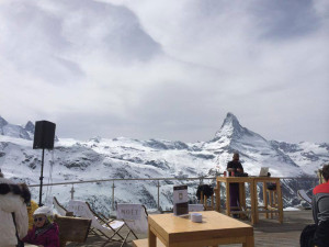 Matterhorn in Zermatt, direkt im Skigebiet.