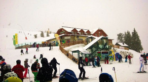 Skigebiet Schladming mit Neuschnee